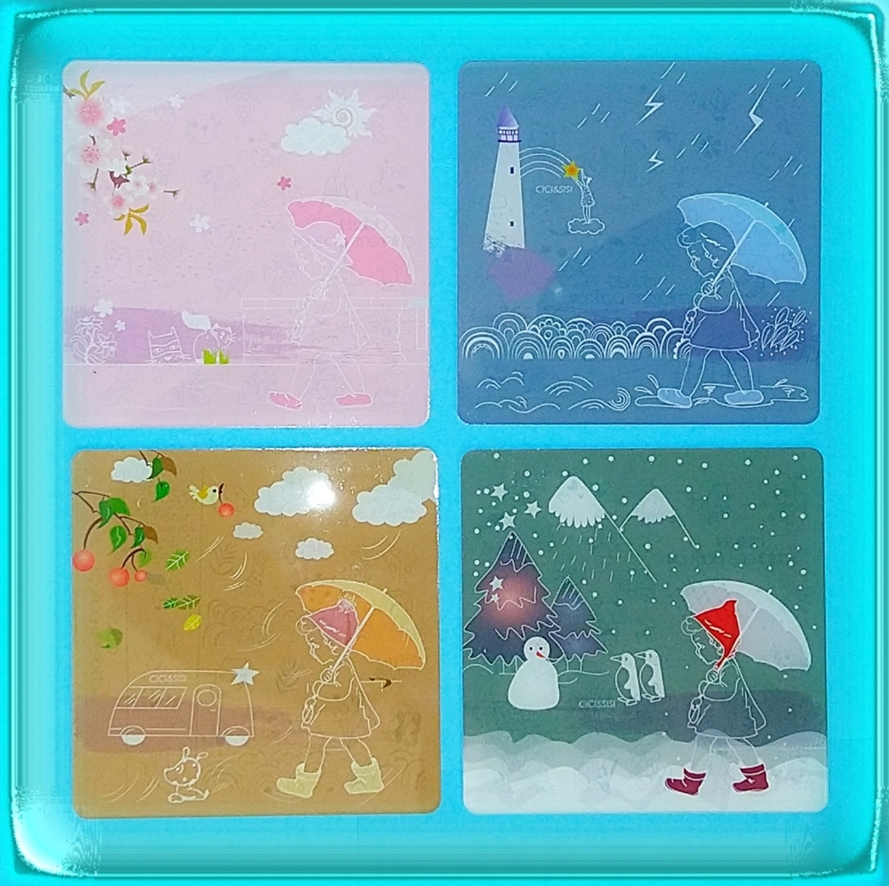 Rare Nail Art Stamping Plates Set Cici & Sisi children Kawaii